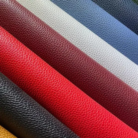 Nappa 0,7 mm Mikrofaser-PU-Kunstleder für Schuhe, Sofa, Möbel, Verpackung